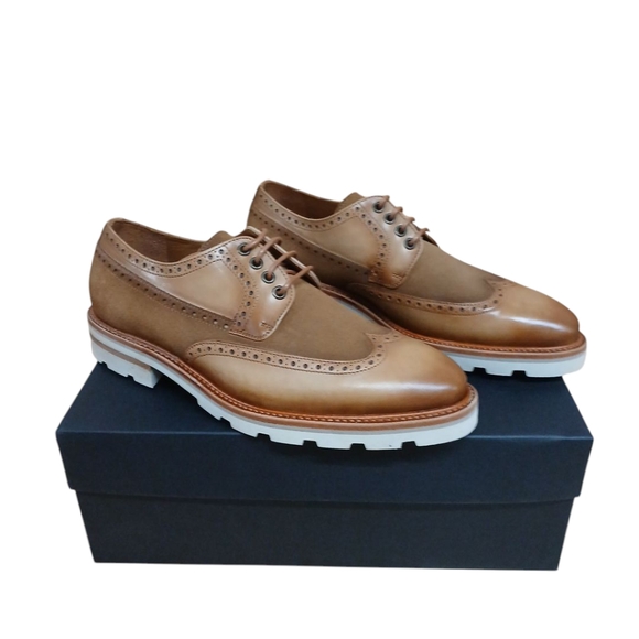 Taft Brown Leather Oxfords - Picture 1 of 8